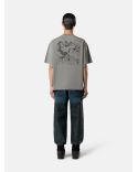 MEGACITY SKY EMBROIDERED T-SHIRT CEMENT