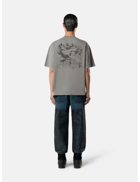 MEGACITY SKY EMBROIDERED T-SHIRT CEMENT
