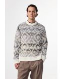BRADY JACQUARD SWEATER IVORY