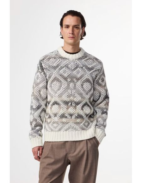 PULL JACQUARD BRADY IVOIRE