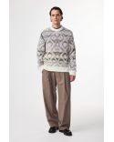 BRADY JACQUARD SWEATER IVORY