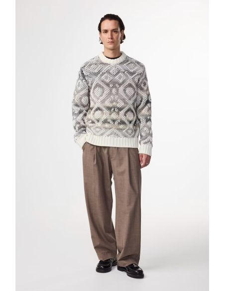 BRADY JACQUARD SWEATER IVORY