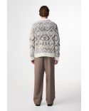 BRADY JACQUARD SWEATER IVORY