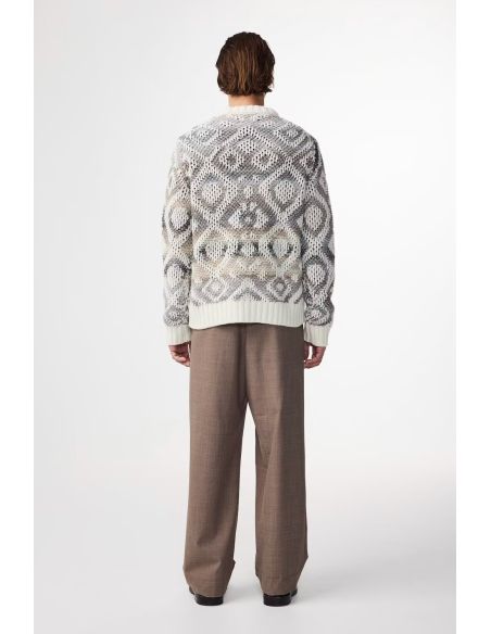 BRADY JACQUARD SWEATER IVORY