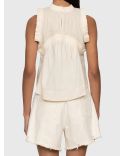 LARISSA EMBROIDERED TANK TOP CREAM