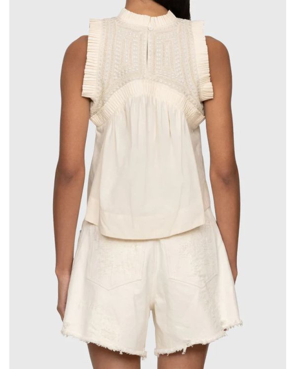 LARISSA EMBROIDERED TANK TOP CREAM 2
