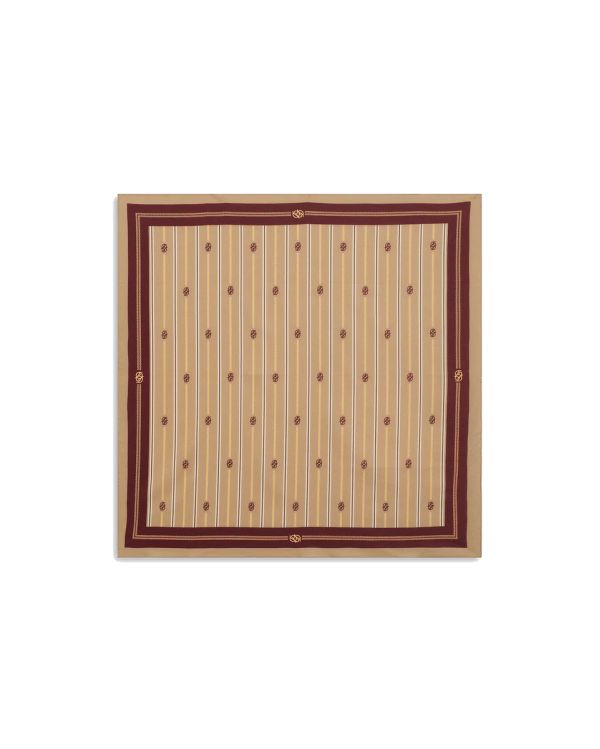 THE MONOGRAM STRIPE SCARF BEIGE 2