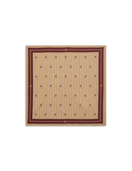 THE MONOGRAM STRIPE SCARF BEIGE