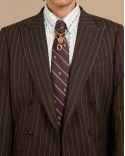 THE MONOGRAM STRIPED TIE WINE