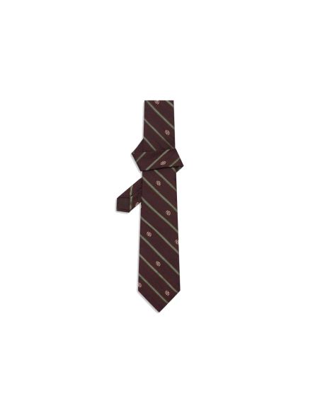 THE MONOGRAM STRIPED TIE WINE