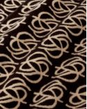 L'ECHARPE MONOGRAMME BRUN FONCÉ