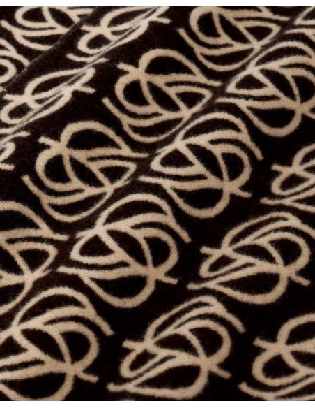 L'ECHARPE MONOGRAMME BRUN FONCÉ