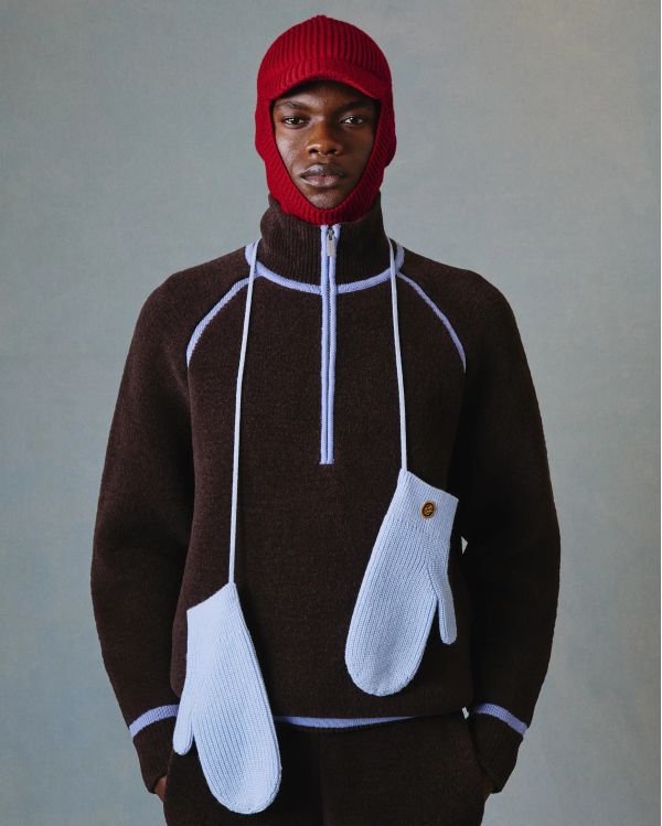 THE WOOL TRUCKER SWEATER DARK BROWN