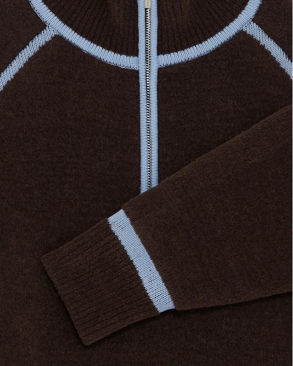 LE PULL CAMIONNEUR LAINE BRUN FONCÉ 2