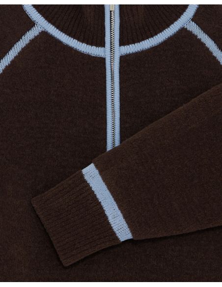 LE PULL CAMIONNEUR LAINE BRUN FONCÉ