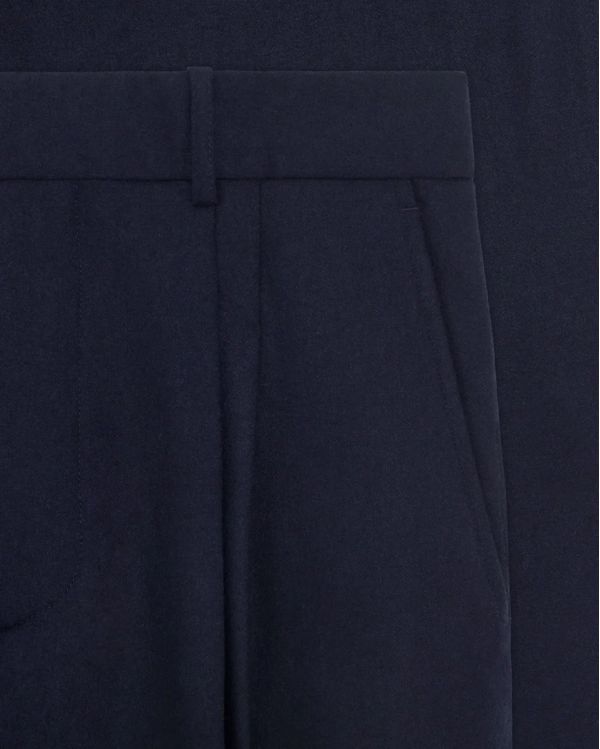 CROPPED PLEATED PANTS NAVY BLUE 2