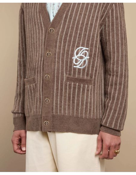 THE MONOGRAM CARDIGAN KHAKI