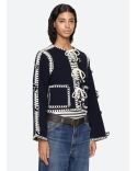 VESTE ADDISON POM POM BLEU MARINE