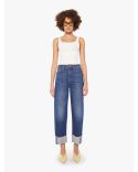 THE HALF-PIPE ANKLE CUFF FRAY PERFECTLY IMPERFECT BLUE JEAN