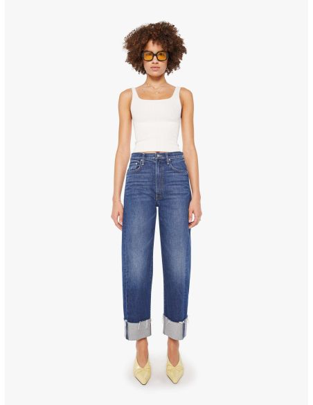 THE HALF-PIPE ANKLE CUFF FRAY PERFECTLY IMPERFECT BLUE JEAN