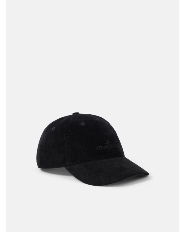 CASQUETTE 910005 COTON MICRO-VELOURS CÔTELÉ NOIR