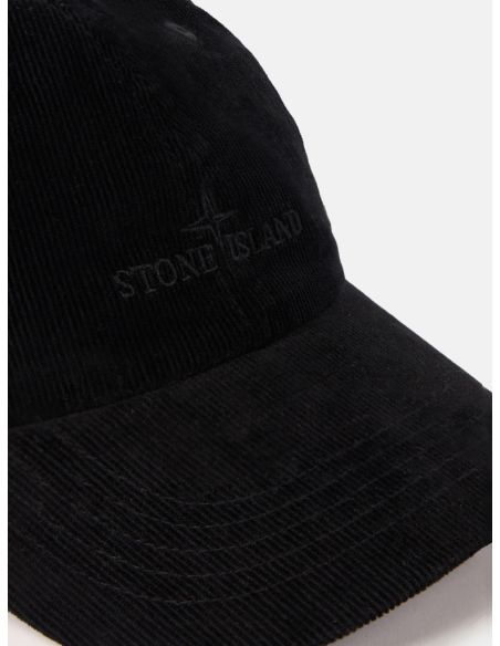 CASQUETTE 910005 COTON MICRO-VELOURS CÔTELÉ NOIR