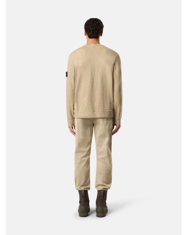 SWEAT 6100053 VANISÉ BRUSHED HEAVY COTTON JERSEY DESERT