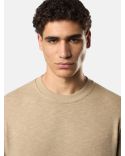 SWEAT 6100053 VANISÉ BRUSHED HEAVY COTTON JERSEY DESERT
