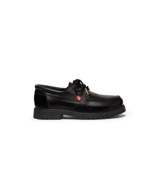 CHAUSSURES BATEAU EN CUIR HOMME NOIR