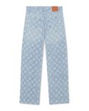 JEANS DENIM MONOGRAM RELAXED FIT BLEU