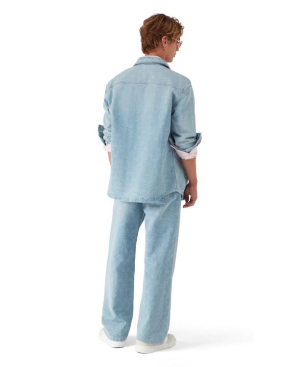 JEANS DENIM MONOGRAM RELAXED FIT BLEU 2