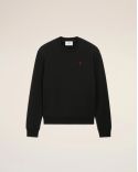 BLACK COTTON AMI DE COEUR SWEATSHIRT