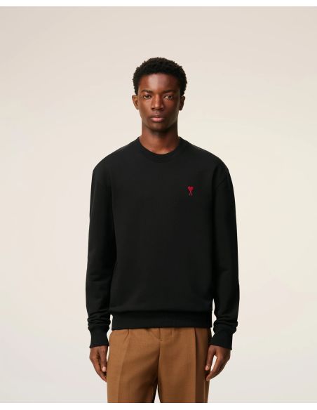 BLACK COTTON AMI DE COEUR SWEATSHIRT