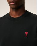 SWEATSHIRT AMI DE COEUR ROUGE MOLLETON NOIR