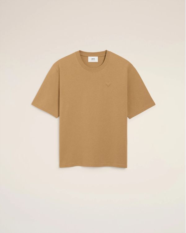 TSHIRT AMI DE COEUR JERSEY COTON CAMEL