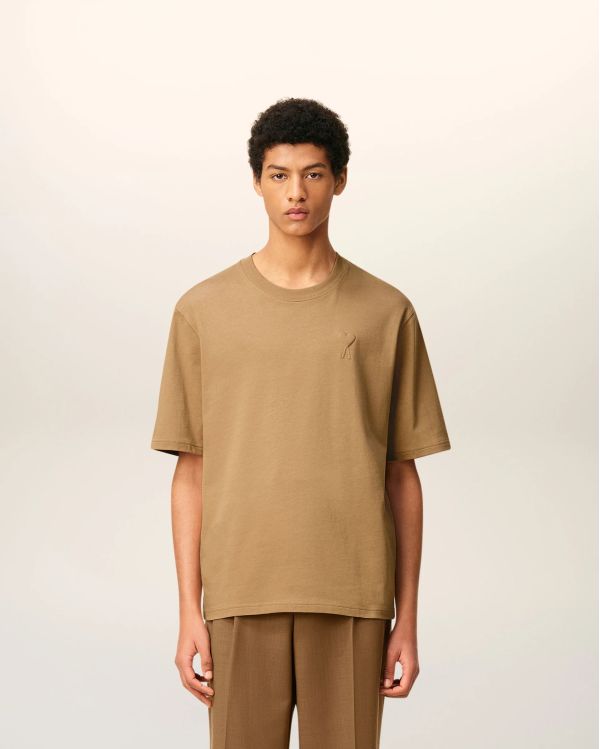 CAMEL COTTON JERSEY AMI DE COEUR TSHIRT