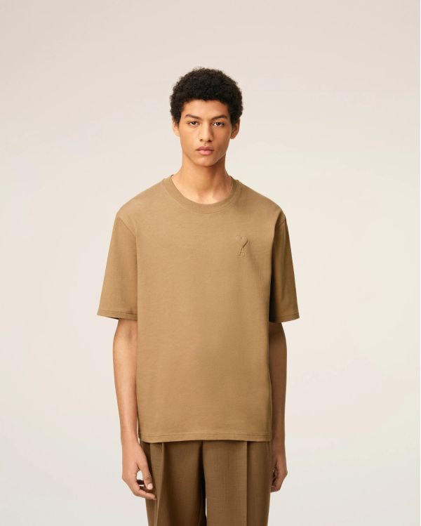 TSHIRT AMI DE COEUR JERSEY COTON CAMEL