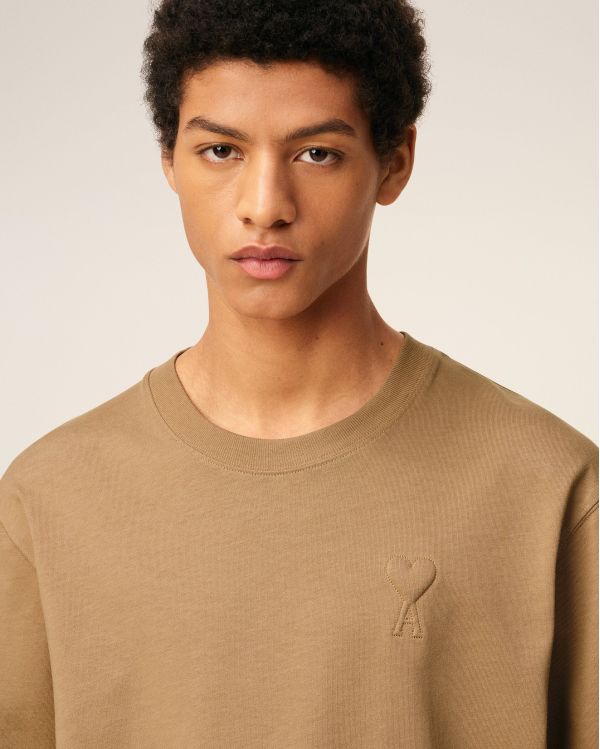 CAMEL COTTON JERSEY AMI DE COEUR TSHIRT
