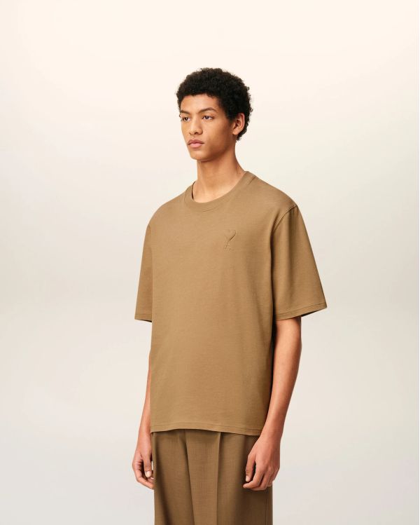 TSHIRT AMI DE COEUR JERSEY COTON CAMEL