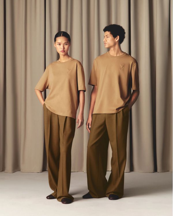 TSHIRT AMI DE COEUR JERSEY COTON CAMEL