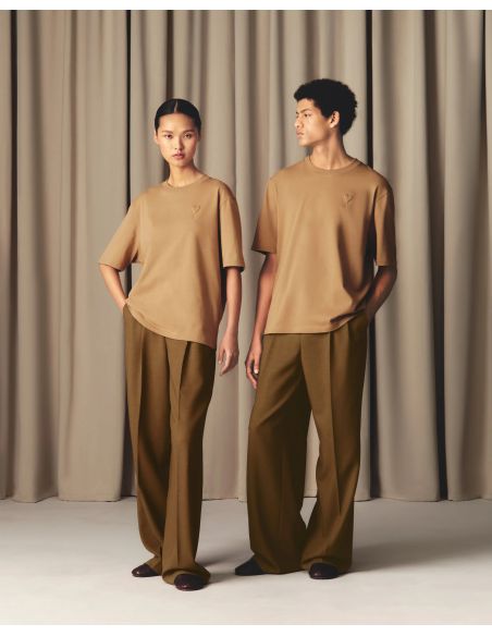 TSHIRT AMI DE COEUR JERSEY COTON CAMEL