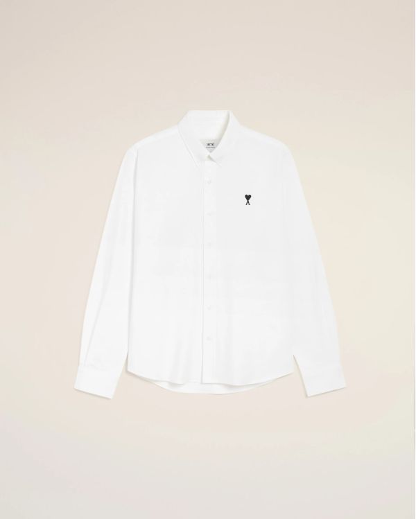 CHEMISE OXFORD COL BOUTONNÉ AMI DE COEUR BLANC NATUREL