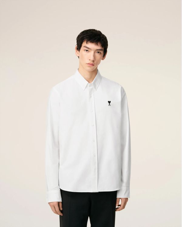 CHEMISE OXFORD COL BOUTONNÉ AMI DE COEUR BLANC NATUREL