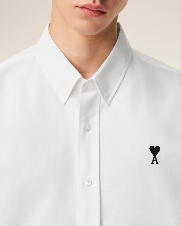 CHEMISE OXFORD COL BOUTONNÉ AMI DE COEUR BLANC NATUREL