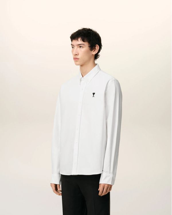 CHEMISE OXFORD COL BOUTONNÉ AMI DE COEUR BLANC NATUREL