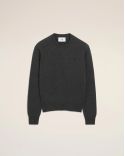 PULL COL ROND AMI DE COEUR CACHEMIRE ANTHRACITE