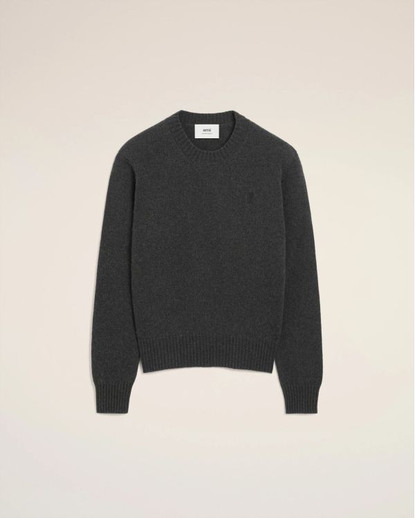 PULL COL ROND AMI DE COEUR CACHEMIRE ANTHRACITE