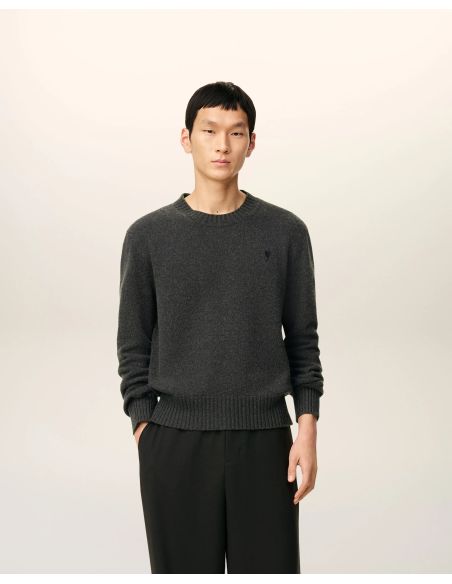 PULL COL ROND AMI DE COEUR CACHEMIRE ANTHRACITE