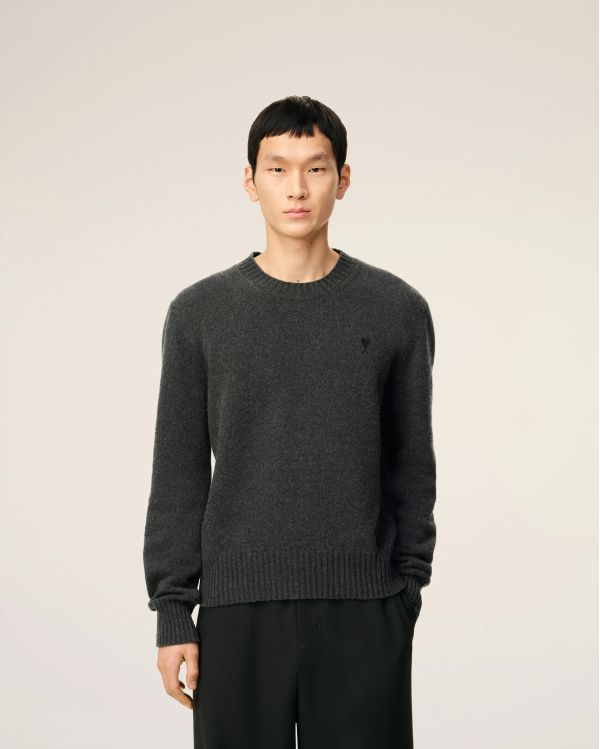 PULL COL ROND AMI DE COEUR CACHEMIRE ANTHRACITE