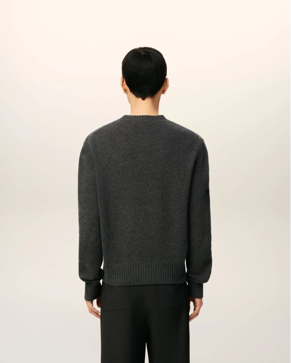 PULL COL ROND AMI DE COEUR CACHEMIRE ANTHRACITE 2